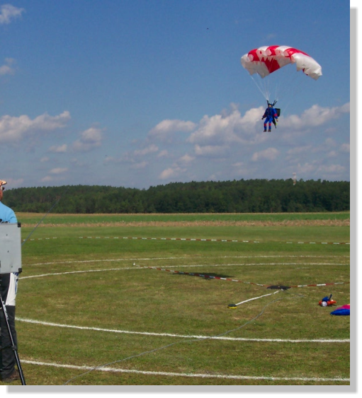 Parafoilcomp im Endanflug